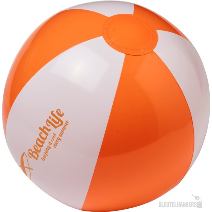 Strandbal met transparant gekleurde panelen (28 cm) Oranje