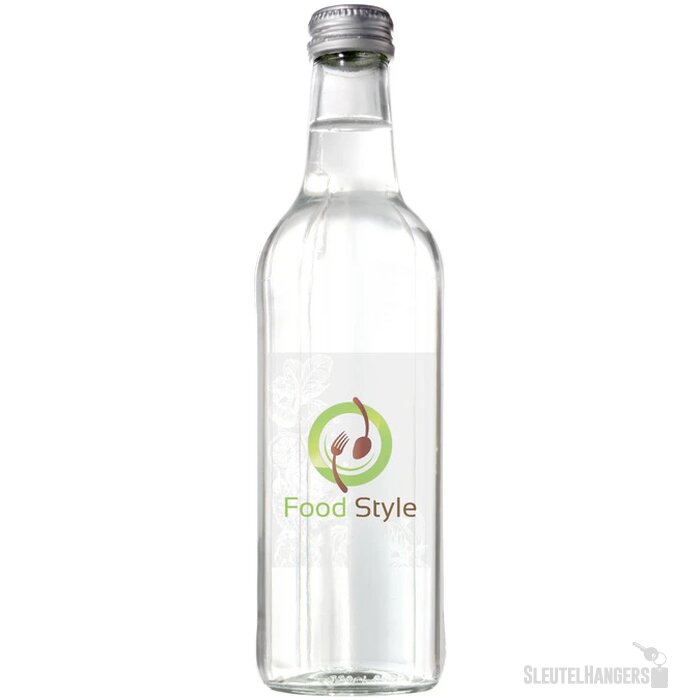 Glazen Fles Met 330 Ml Bronwater