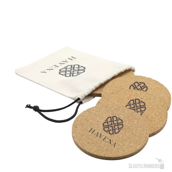 Cork Coaster Set Onderzetters Naturel