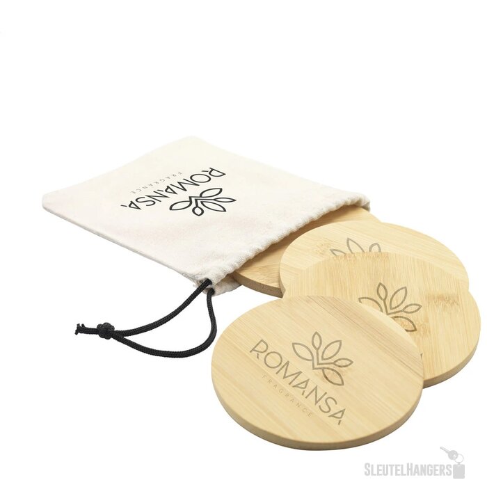 Bamboo Coaster Set Onderzetters Naturel