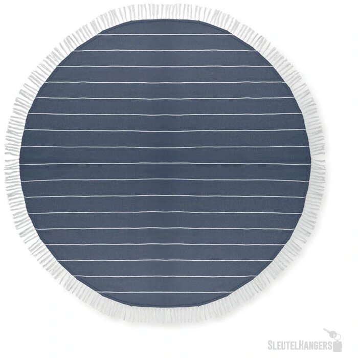 Katoenen hamamdoek rond Round malibu blauw