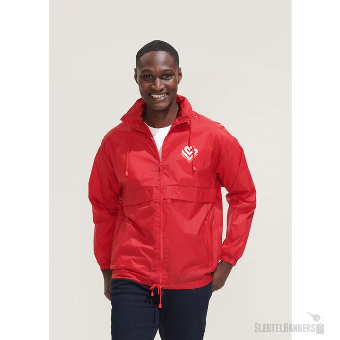 Waterafstotende windbreaker Rood