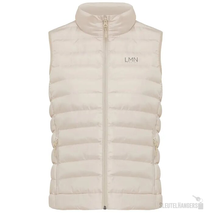 Iqoniq Meru dames gerecycled polyester bodywarmer beige