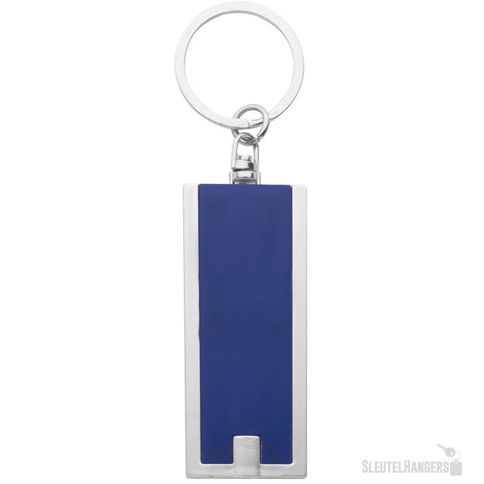 Platte zaklamp met sleutelhanger Blauw